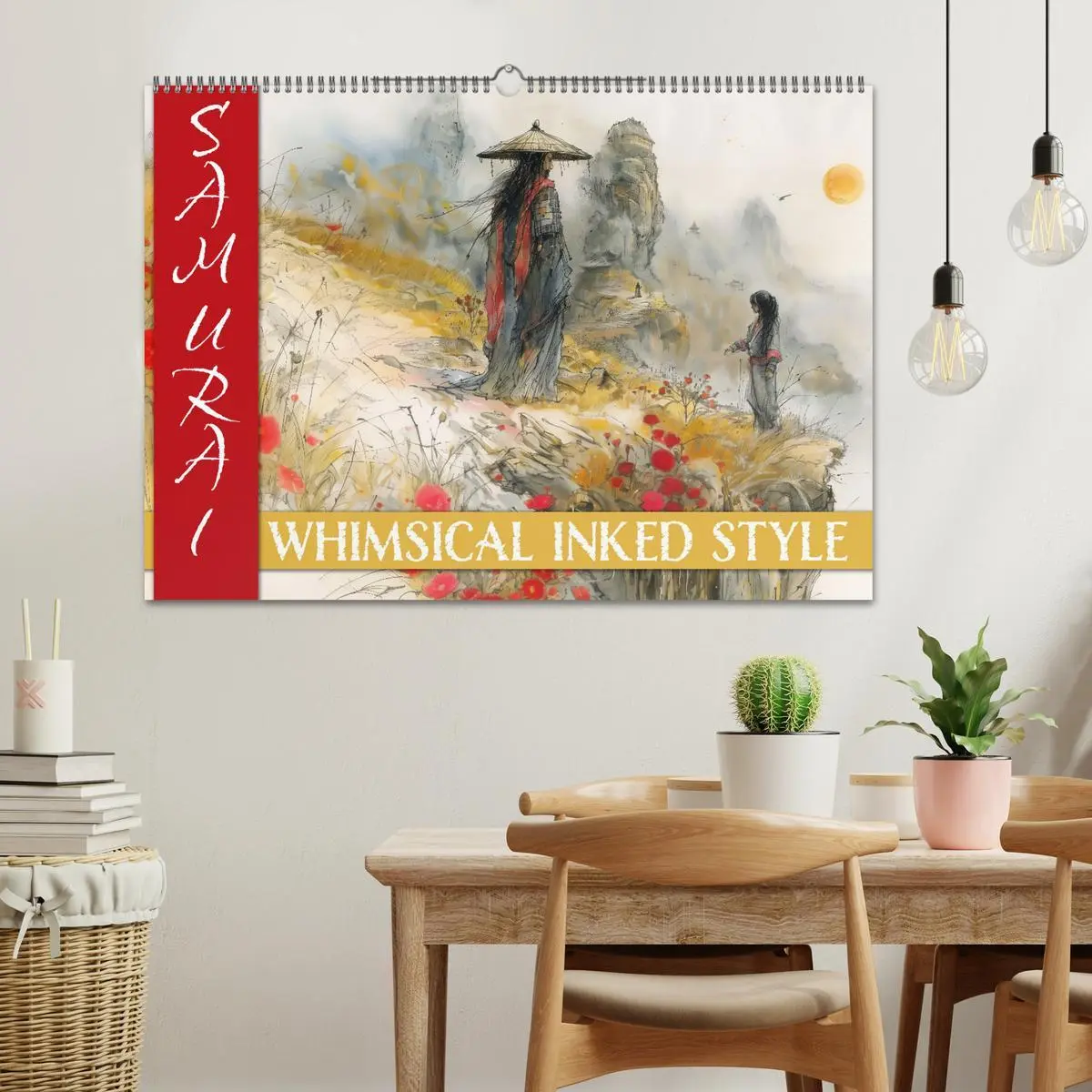 Bild: 9783457397879 | Samurai - whimsical inked style (Wandkalender 2026 DIN A2 quer),...