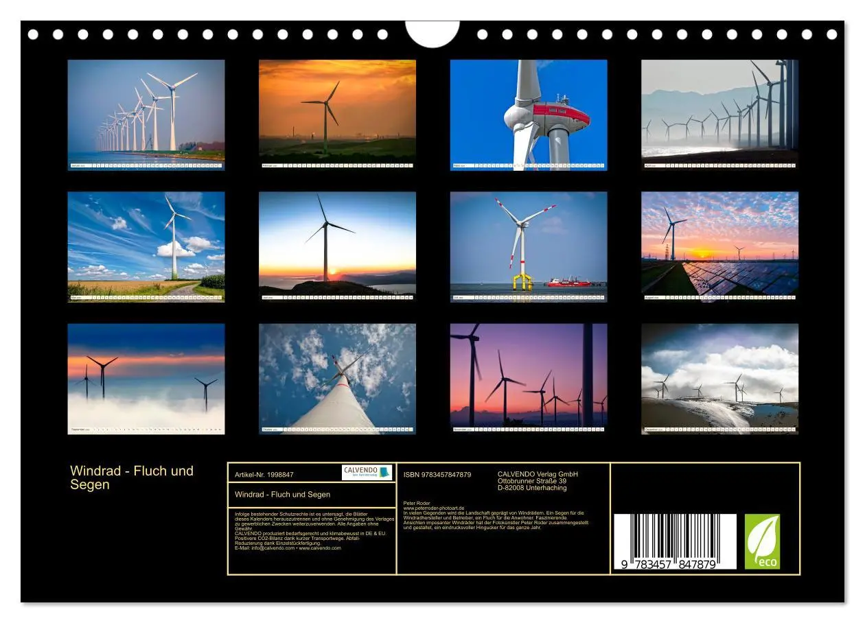 Bild: 9783457847879 | Windrad - Fluch und Segen (Wandkalender 2026 DIN A4 quer), CALVENDO...