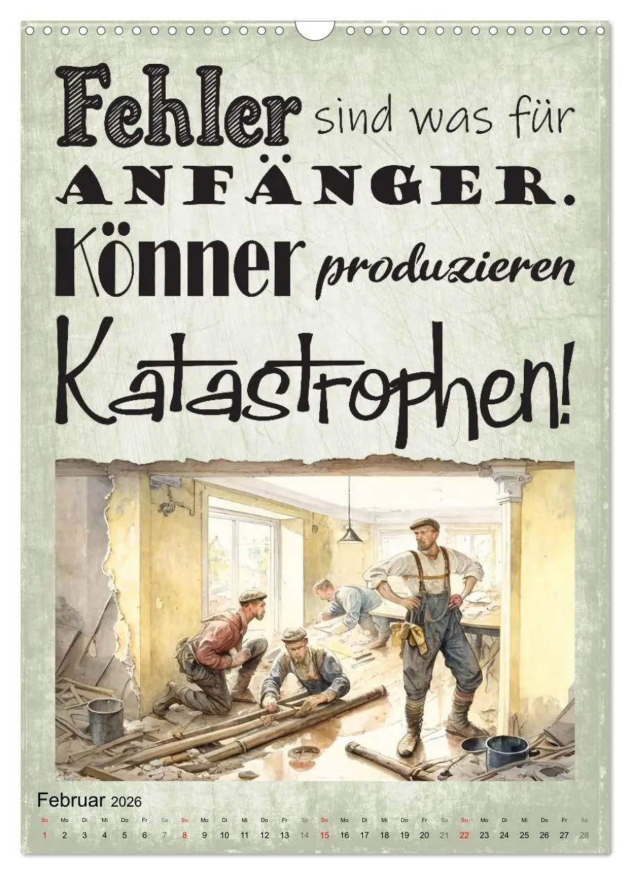 Bild: 9783516317879 | Handwerker Sprüche (Wandkalender 2026 DIN A3 hoch), CALVENDO...