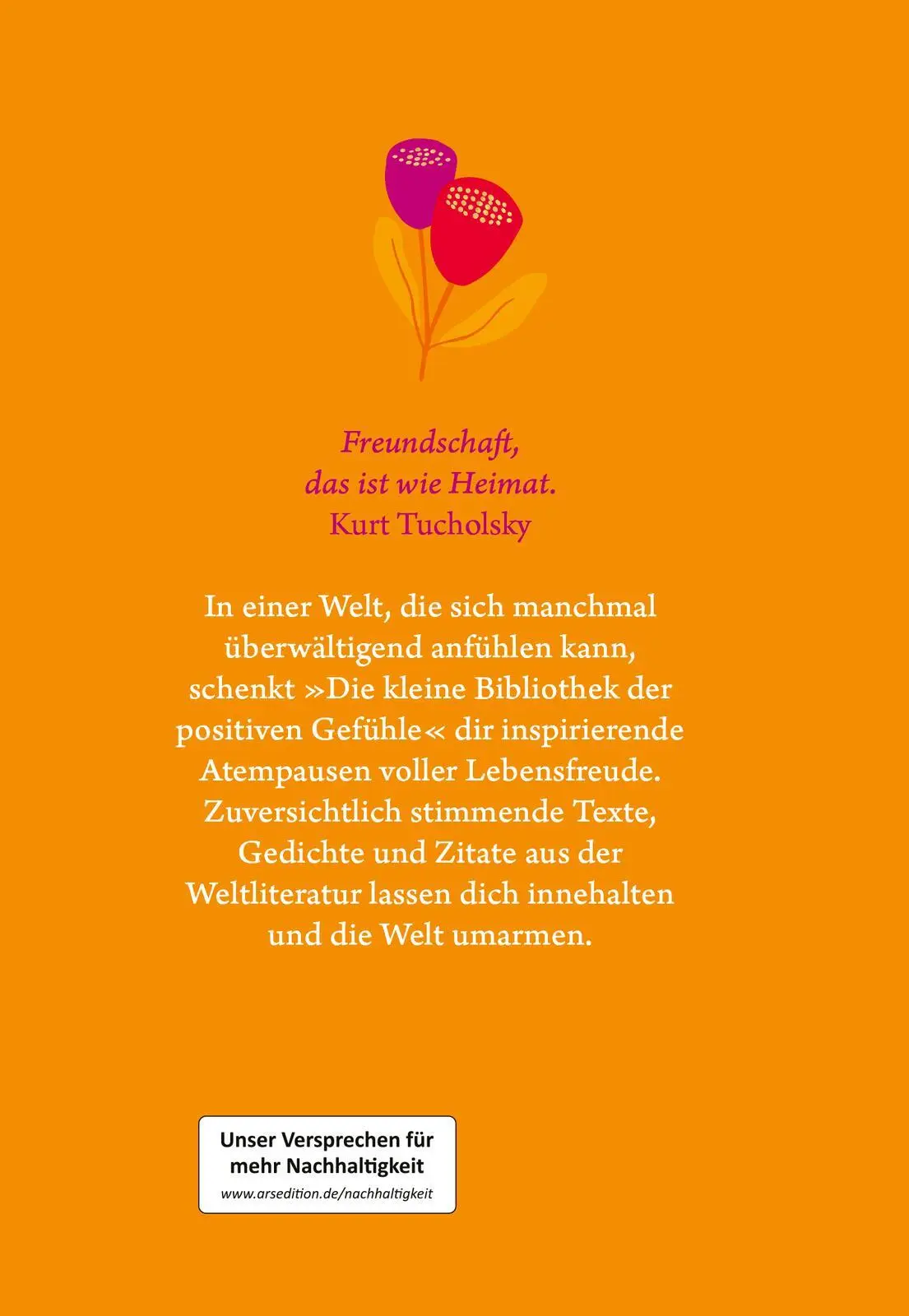 Rückseite: 9783845857879 | Die kleine Bibliothek der positiven Gefühle: Freundschaft | Buch