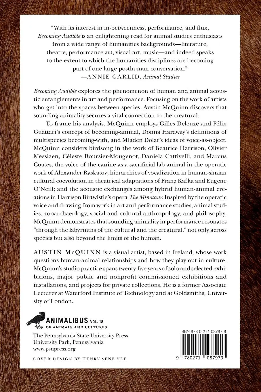 Rückseite: 9780271087979 | Becoming Audible | Austin McQuinn | Taschenbuch | Englisch | 2023