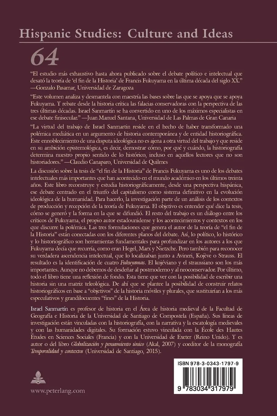 Rückseite: 9783034317979 | El debate historiográfico sobre el fin de la Historia de Francis...
