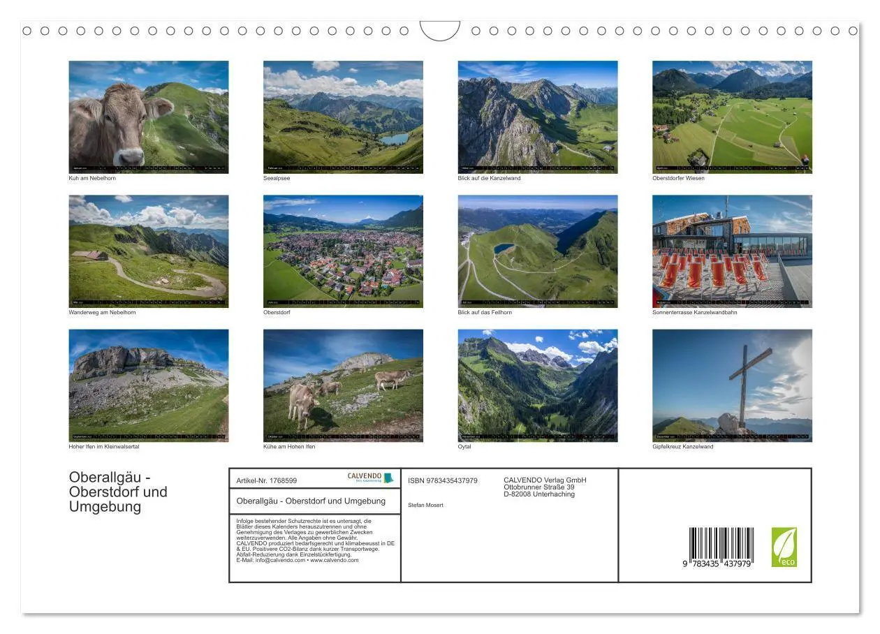 Bild: 9783435437979 | Oberallgäu - Oberstdorf und Umgebung (Wandkalender 2025 DIN A3...