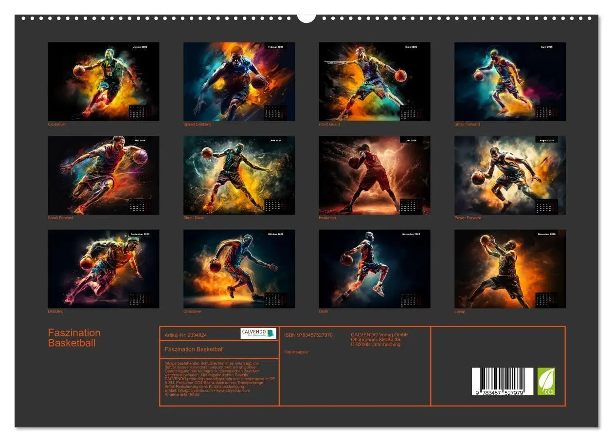 Bild: 9783457527979 | Faszination Basketball (hochwertiger Premium Wandkalender 2026 DIN...