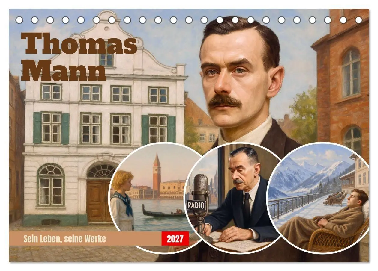 Cover: 9783516927979 | Thomas Mann. Sein Leben, seine Werke (Tischkalender 2027 DIN A5...