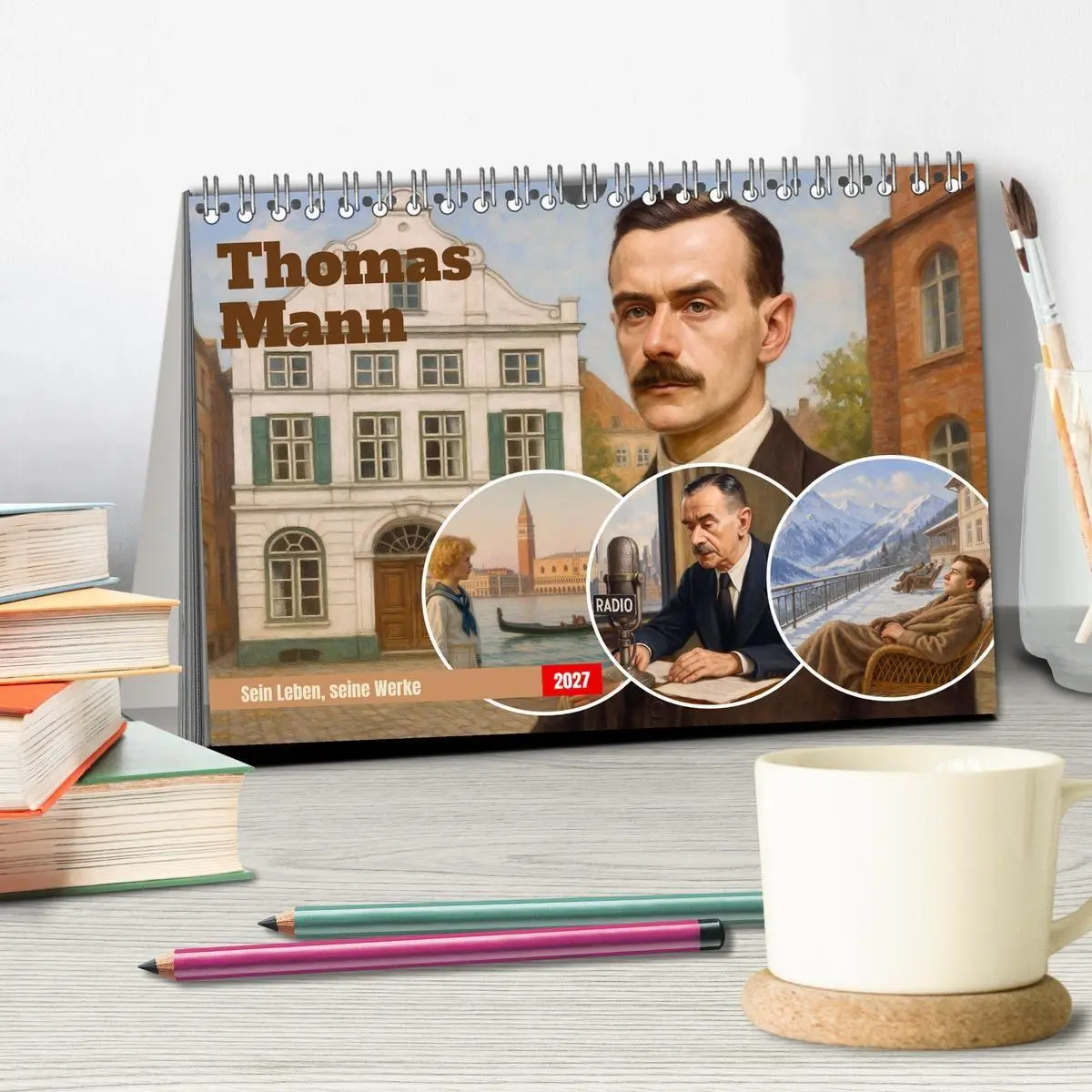 Bild: 9783516927979 | Thomas Mann. Sein Leben, seine Werke (Tischkalender 2027 DIN A5...