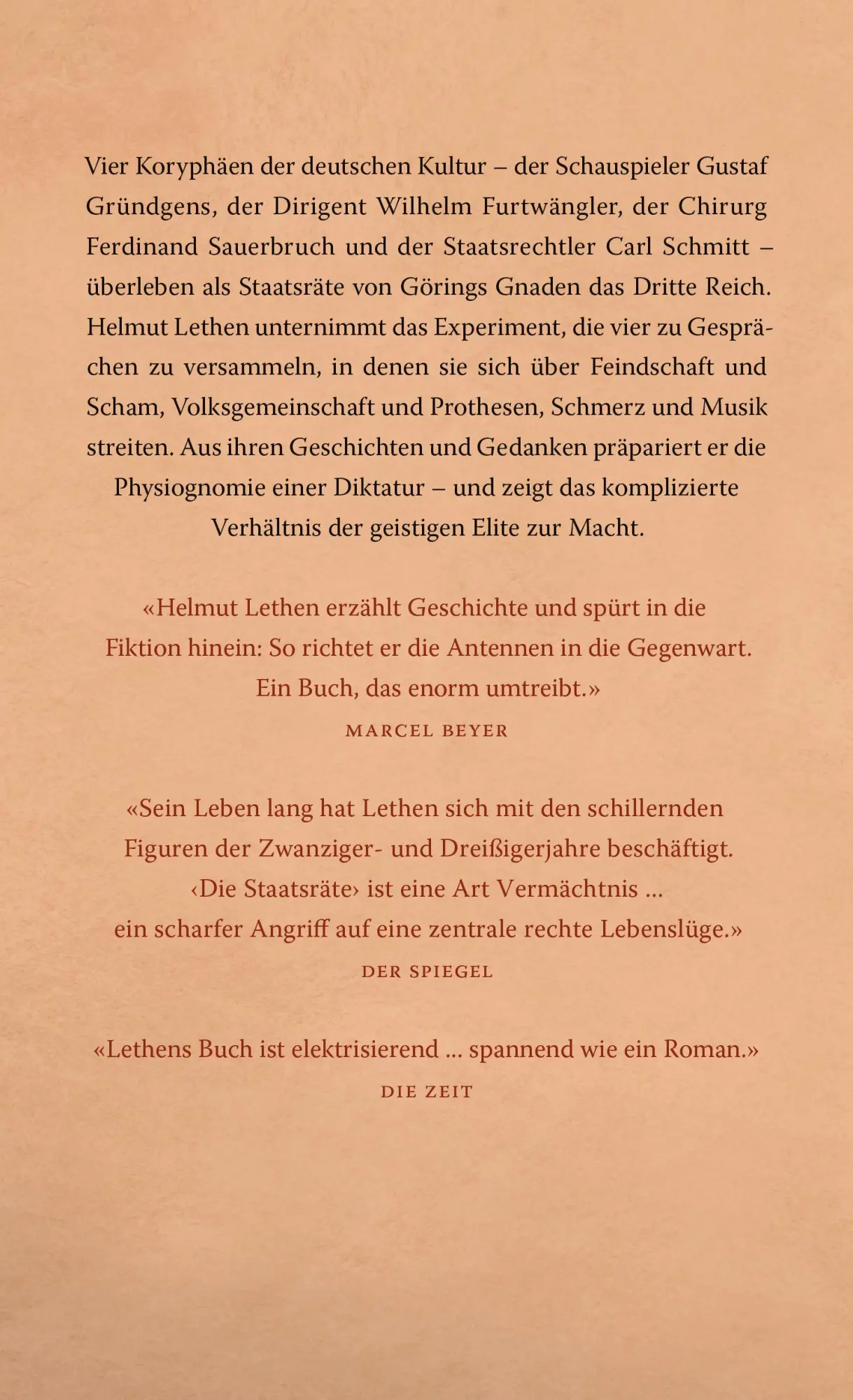 Rückseite: 9783871347979 | Die Staatsräte | Helmut Lethen | Buch | 352 S. | Deutsch | 2018