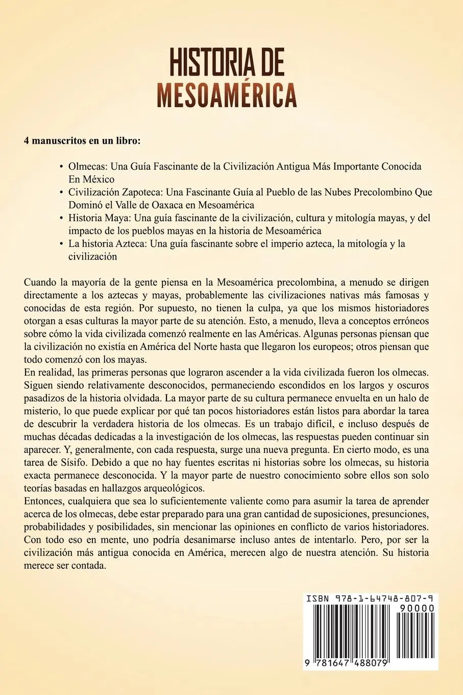 Rückseite: 9781647488079 | Historia de Mesoamérica | Captivating History | Taschenbuch | Spanisch