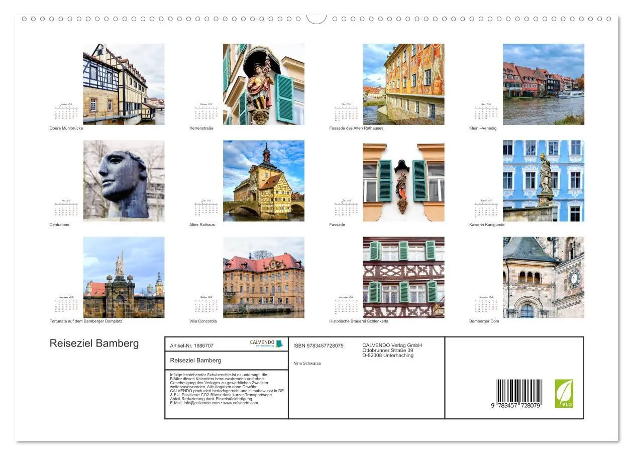 Bild: 9783457728079 | Reiseziel Bamberg (hochwertiger Premium Wandkalender 2026 DIN A2...