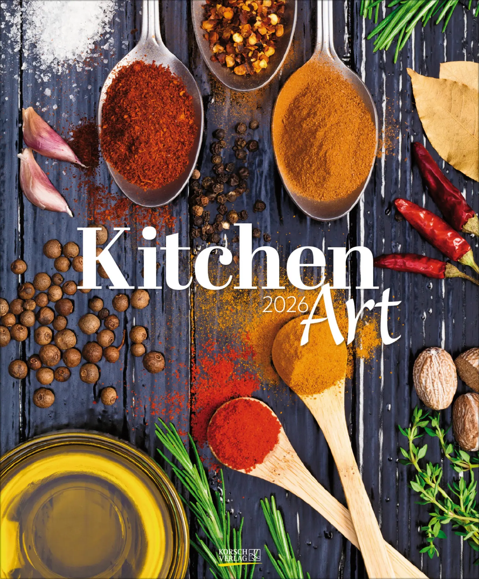 Cover: 9783731888079 | Kitchen Art 2026 | Verlag Korsch | Kalender | Spiralbindung | 14 S.