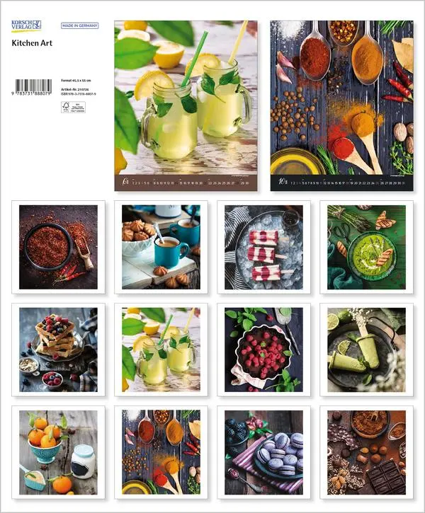Bild: 9783731888079 | Kitchen Art 2026 | Verlag Korsch | Kalender | Spiralbindung | 14 S.