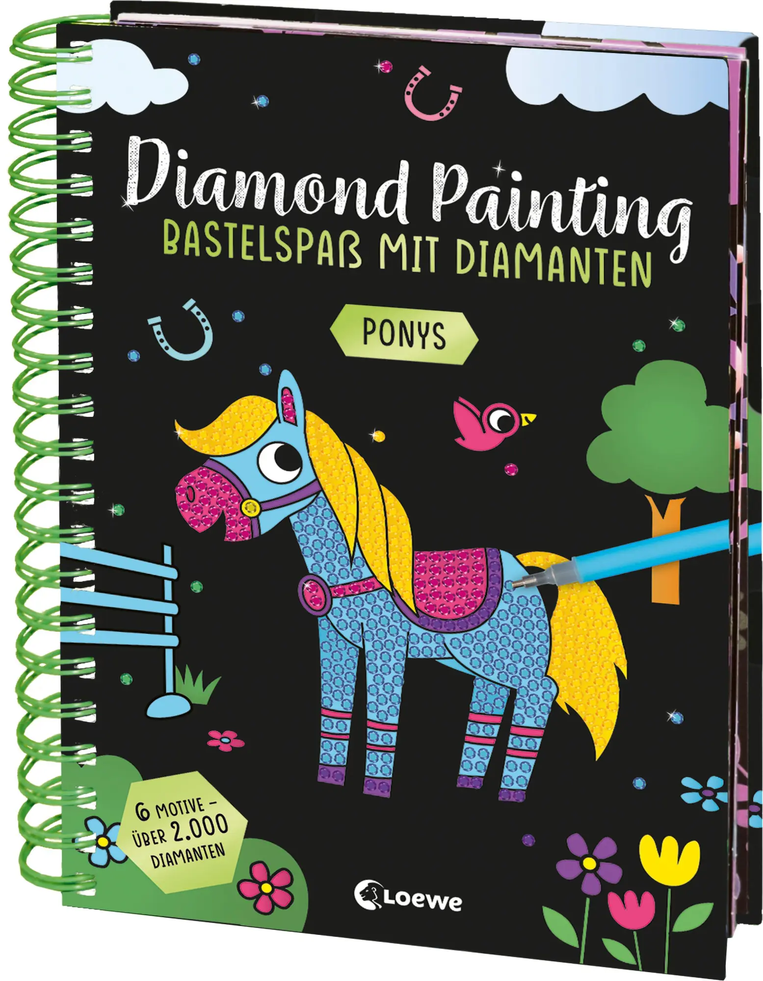 Cover: 9783743218079 | Diamond Painting - Bastelspaß mit Diamanten - Ponys | Grünhäuser