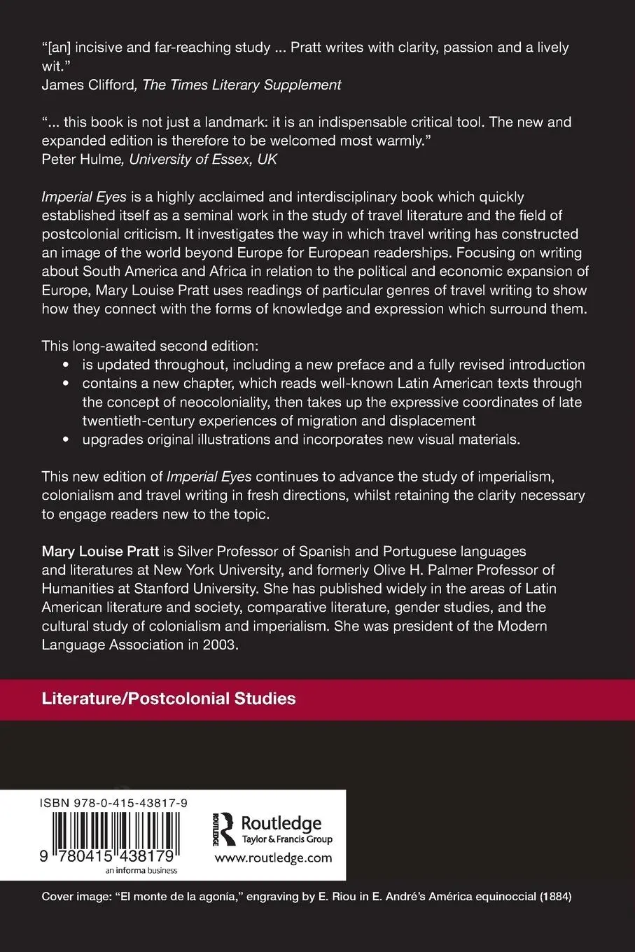 Rückseite: 9780415438179 | Imperial Eyes | Travel Writing and Transculturation | Pratt | Buch