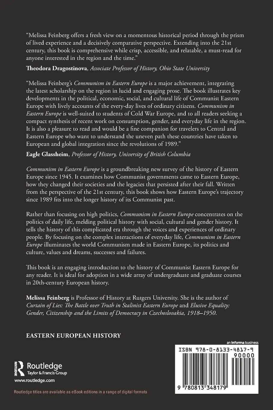 Rückseite: 9780813348179 | Communism in Eastern Europe | Melissa Feinberg | Taschenbuch | 2021