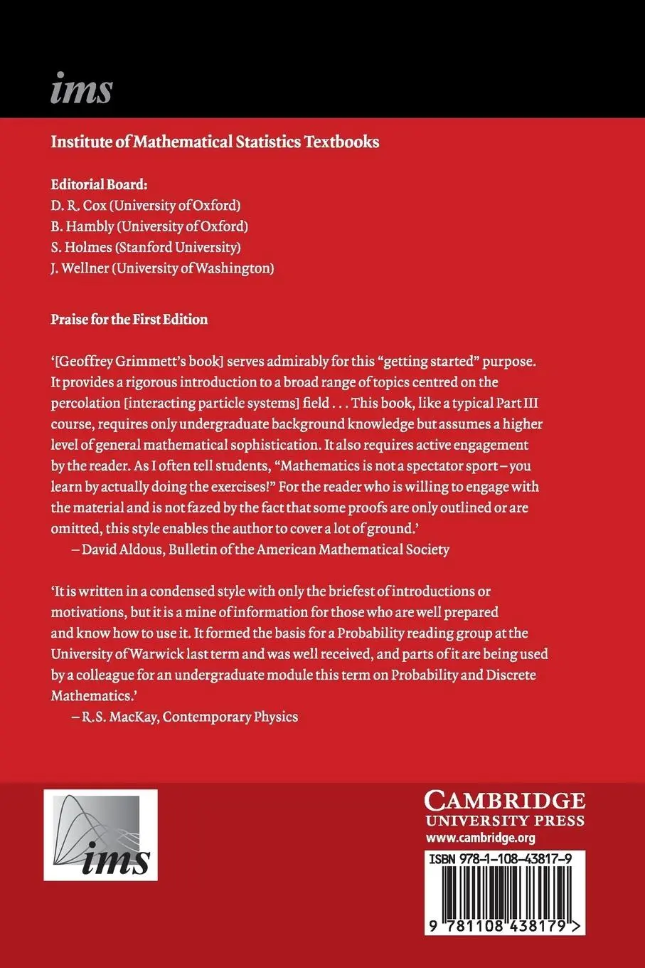 Rückseite: 9781108438179 | Probability on Graphs | Geoffrey Grimmett | Taschenbuch | Englisch