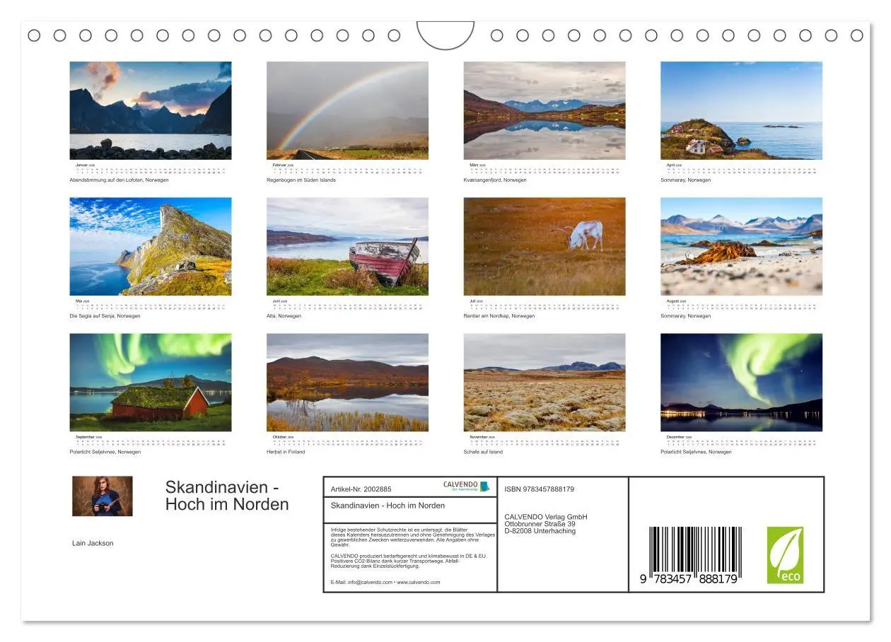 Bild: 9783457888179 | Skandinavien - Hoch im Norden (Wandkalender 2026 DIN A4 quer),...