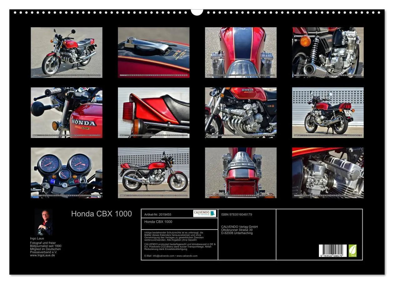 Bild: 9783516048179 | Honda CBX 1000 (Wandkalender 2026 DIN A2 quer), CALVENDO...