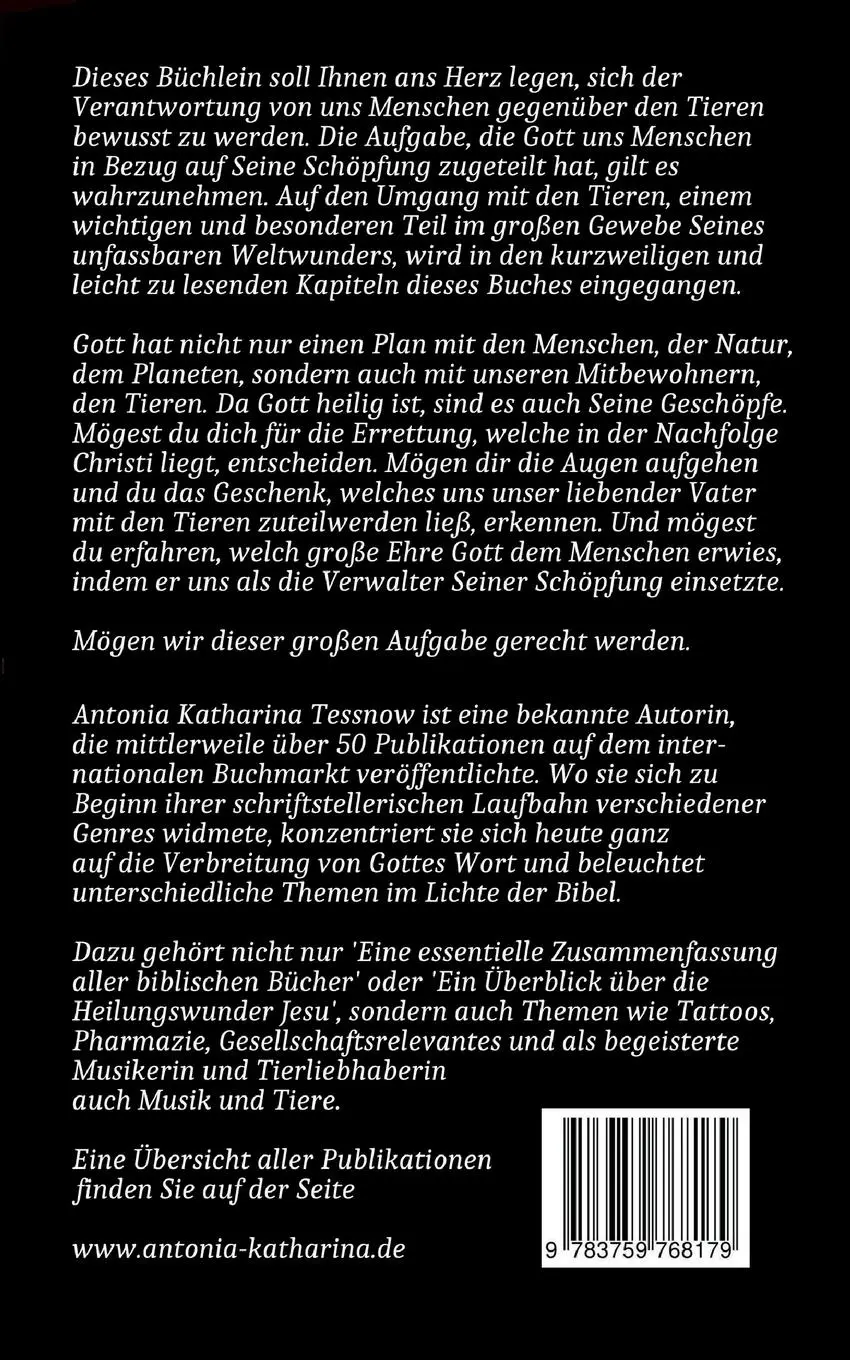 Rückseite: 9783759768179 | Tiere in der Bibel - Soll ich meines Bruders Hüter sein? Was sagt...