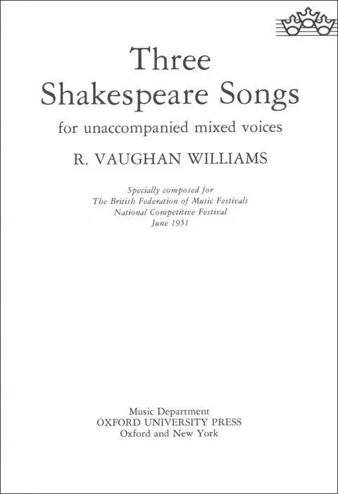 Cover: 9780193438279 | Three Shakespeare Songs | Ralph Vaughan Williams | Taschenbuch