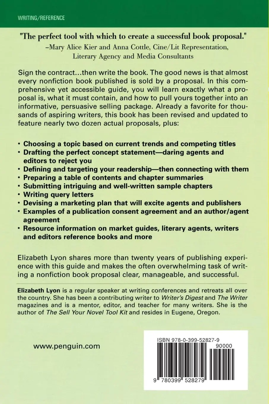 Rückseite: 9780399528279 | Nonfiction Book Proposals Anybody Can Write | Elizabeth Lyon | Buch