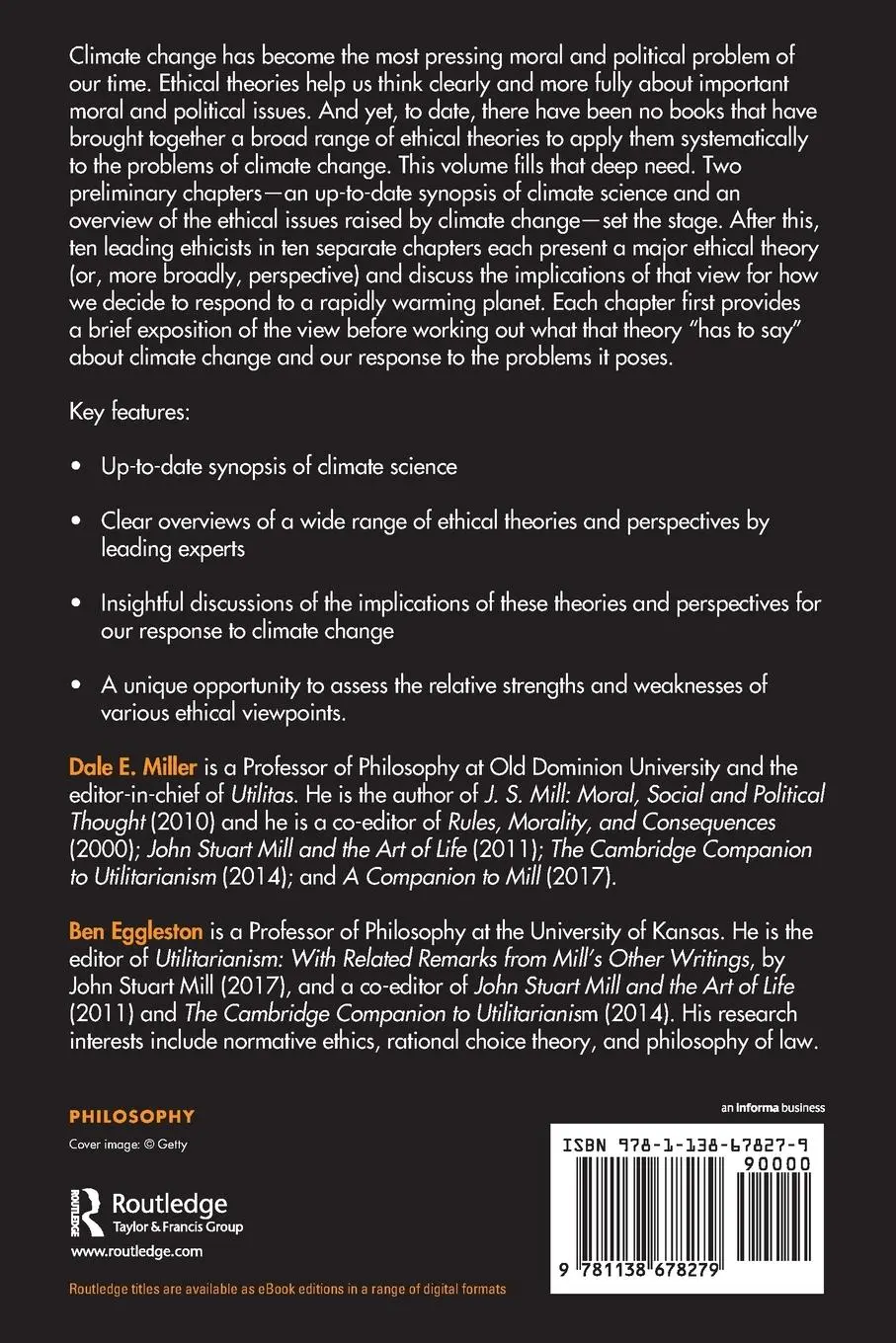 Rückseite: 9781138678279 | Moral Theory and Climate Change | Dale E. Miller (u. a.) | Taschenbuch