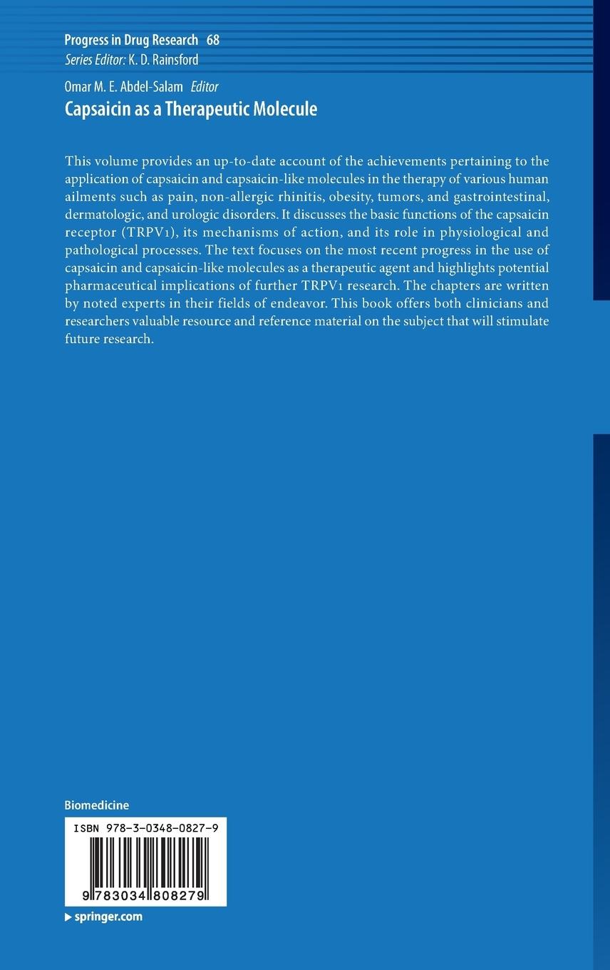 Rückseite: 9783034808279 | Capsaicin as a Therapeutic Molecule | Omar M. E. Abdel-Salam | Buch