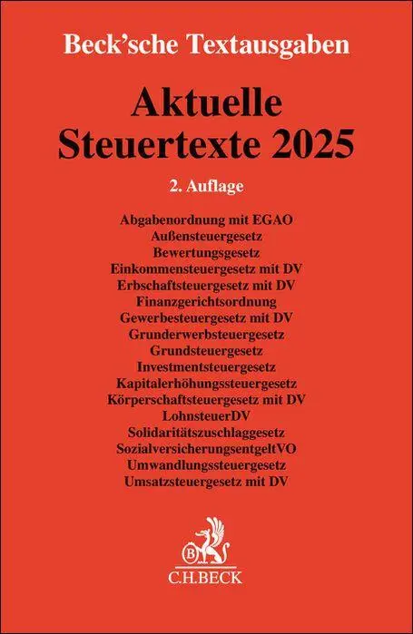 Cover: 9783406838279 | Aktuelle Steuertexte 2025 | Taschenbuch | Beck´sche Textausgaben | X