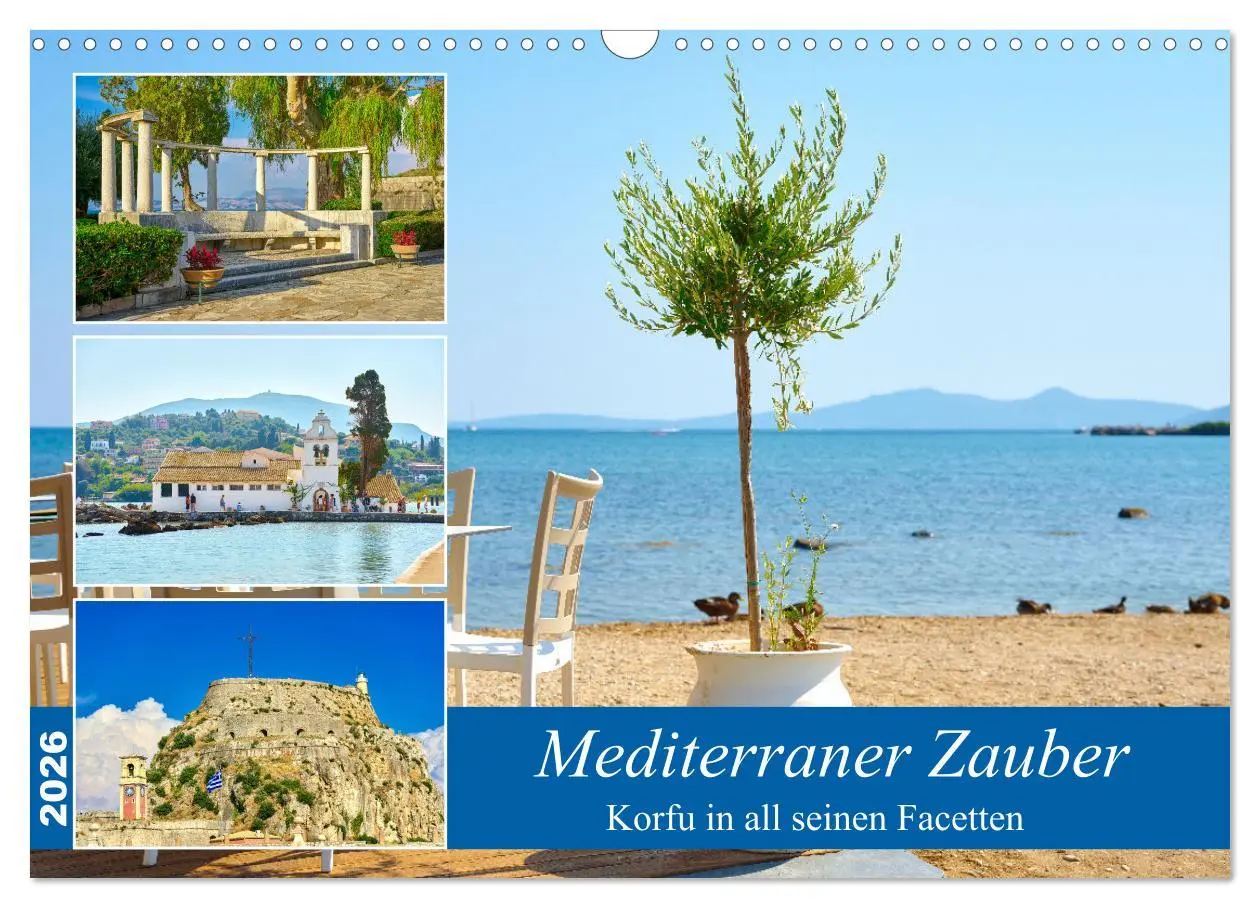 Cover: 9783457328279 | Mediterraner Zauber - Korfu in all seinen Facetten (Wandkalender...