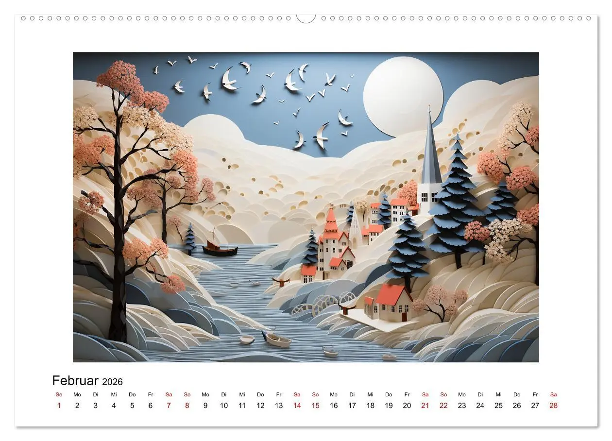 Bild: 9783457498279 | Paper Art (Wandkalender 2026 DIN A2 quer), CALVENDO Monatskalender