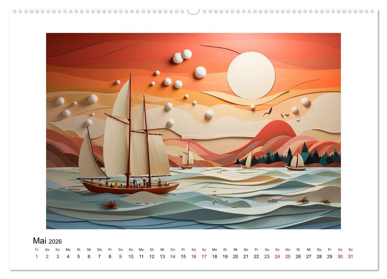 Bild: 9783457498279 | Paper Art (Wandkalender 2026 DIN A2 quer), CALVENDO Monatskalender