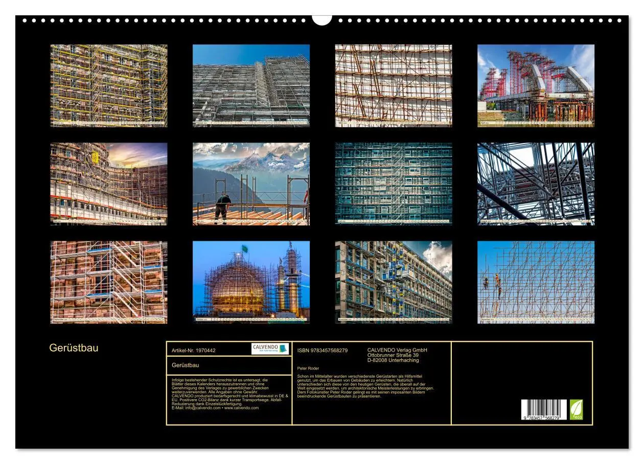 Bild: 9783457568279 | Gerüstbau (Wandkalender 2026 DIN A2 quer), CALVENDO Monatskalender