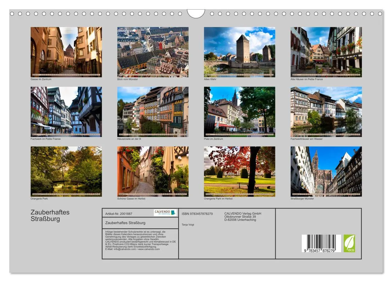 Bild: 9783457878279 | Zauberhaftes Straßburg (Wandkalender 2026 DIN A3 quer), CALVENDO...