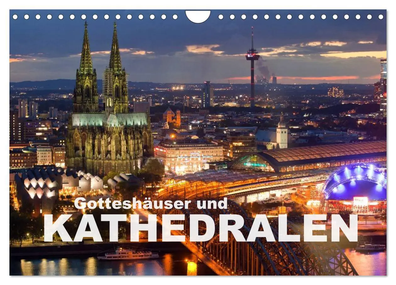Cover: 9783516038279 | Gotteshäuser und Kathedralen (Wandkalender 2026 DIN A4 quer),...
