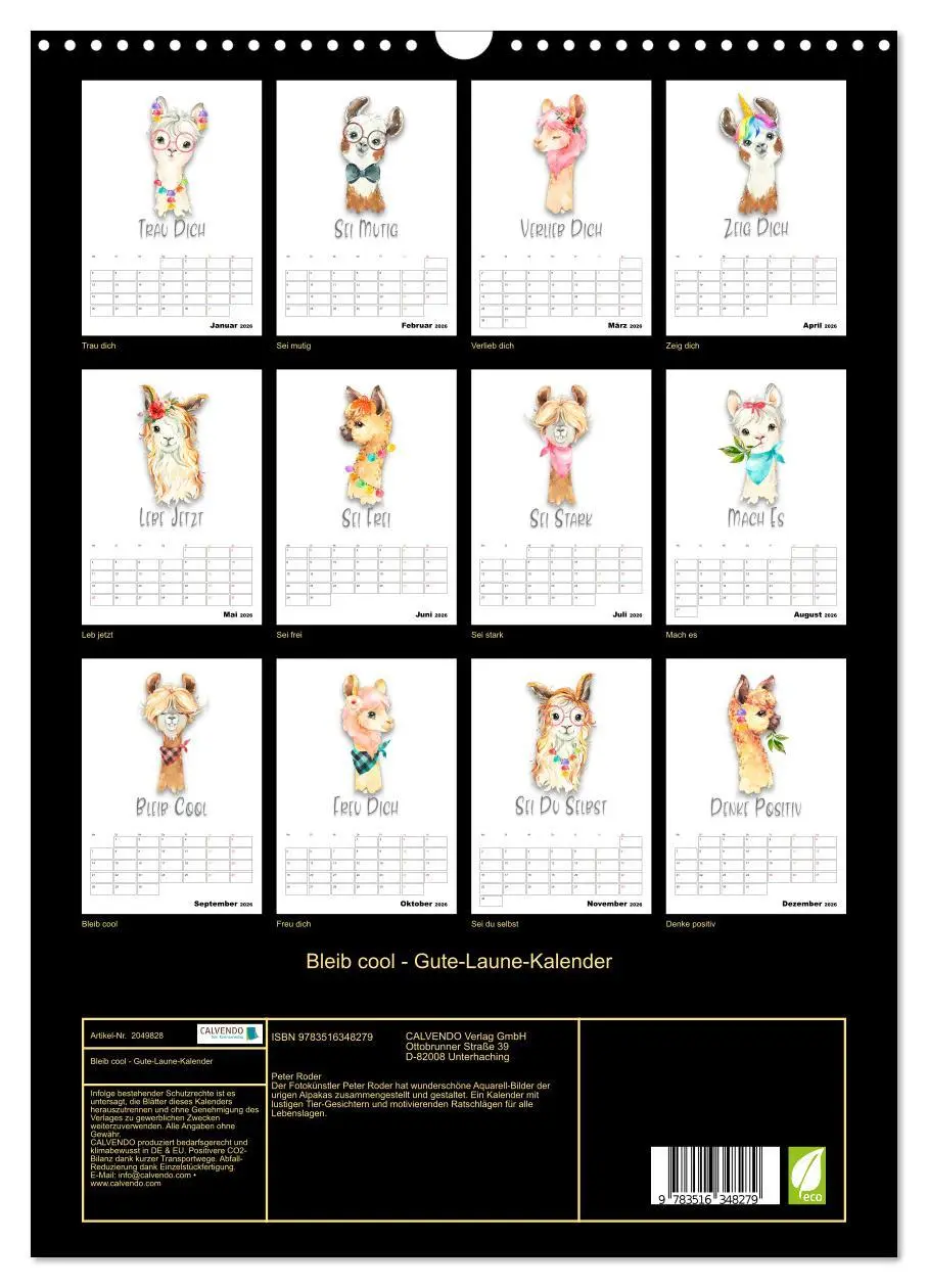 Bild: 9783516348279 | Bleib cool - Gute-Laune-Kalender (Wandkalender 2026 DIN A3 hoch),...