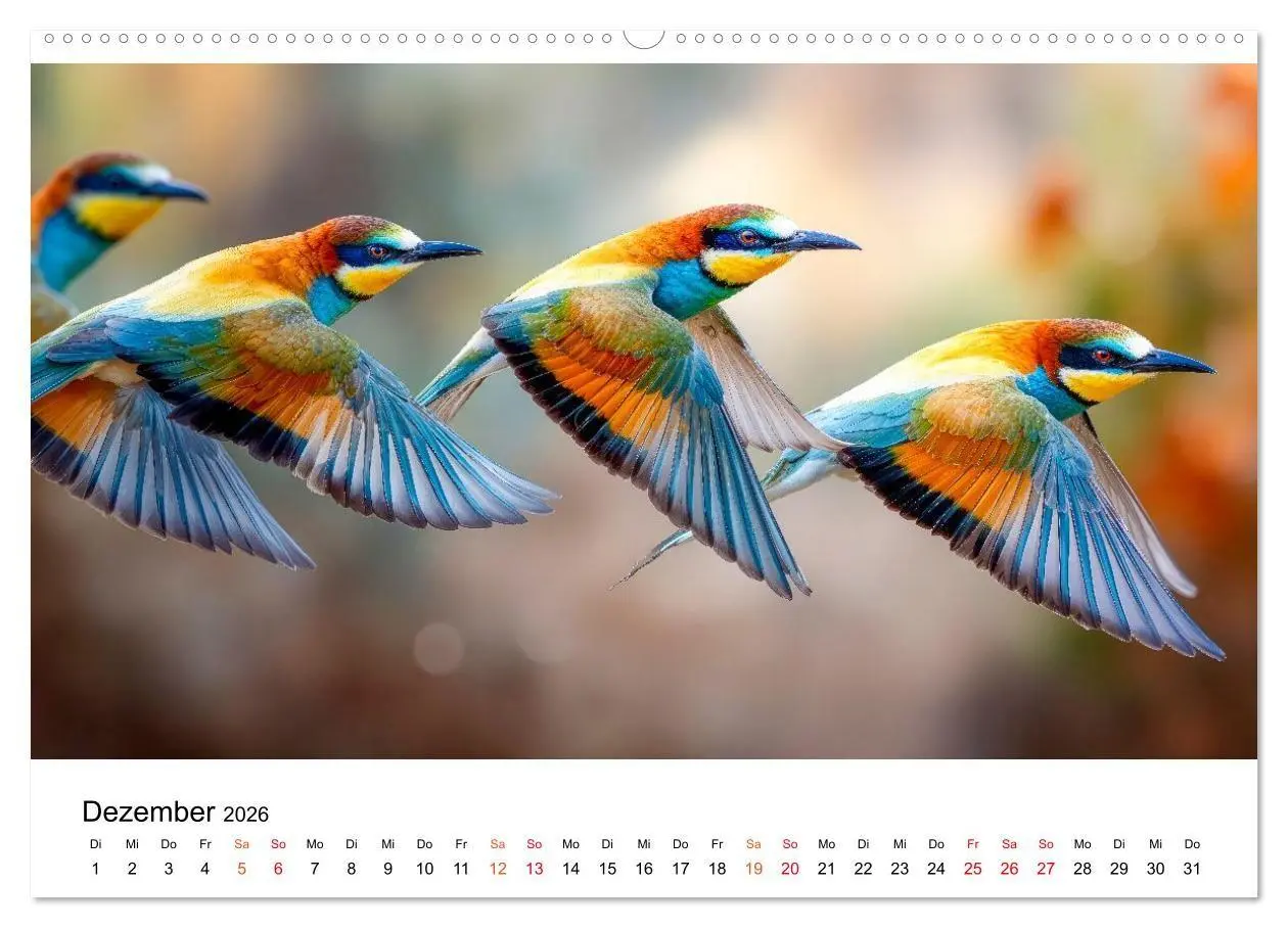 Bild: 9783516658279 | Bienenfresser - im Flug der Farben (Wandkalender 2026 DIN A2 quer),...