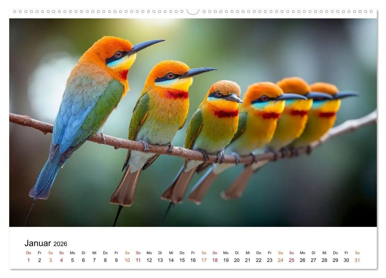 Bild: 9783516658279 | Bienenfresser - im Flug der Farben (Wandkalender 2026 DIN A2 quer),...