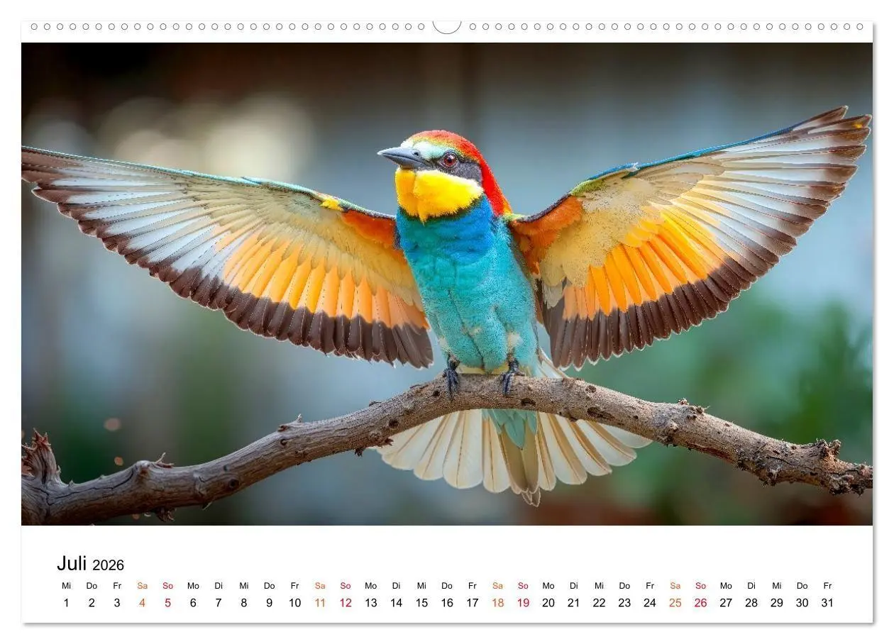 Bild: 9783516658279 | Bienenfresser - im Flug der Farben (Wandkalender 2026 DIN A2 quer),...