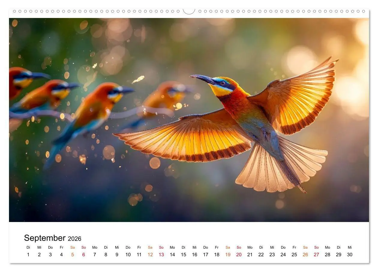 Bild: 9783516658279 | Bienenfresser - im Flug der Farben (Wandkalender 2026 DIN A2 quer),...