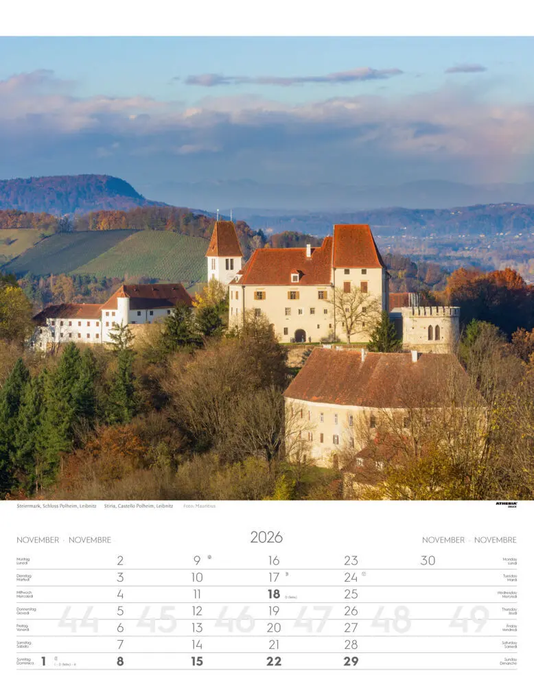 Bild: 9788868398279 | Österreich Kalender 2026 | Austria | Athesia-Tappeiner Verlag | 14 S.