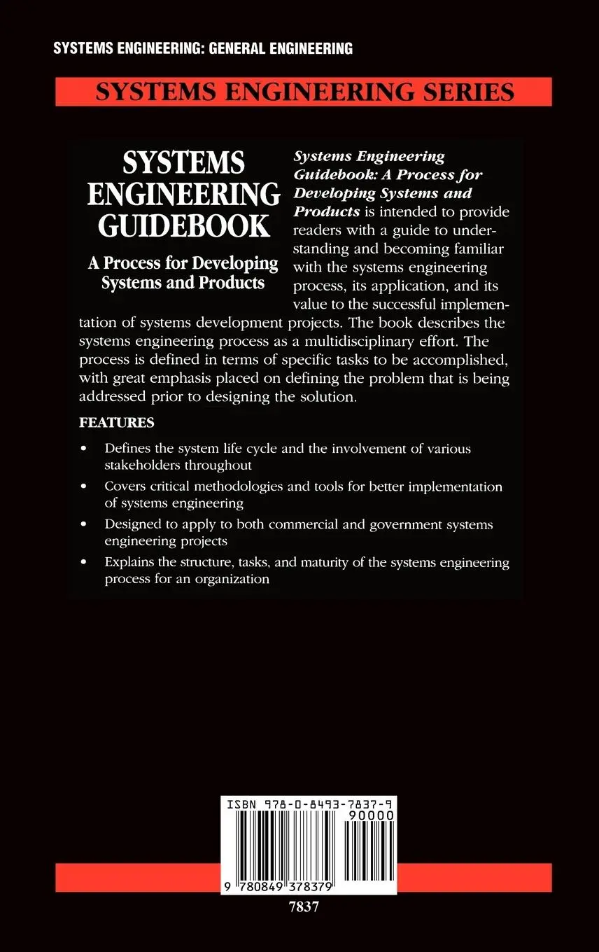 Rückseite: 9780849378379 | Systems Engineering Guidebook | James N. Martin (u. a.) | Buch | 1997