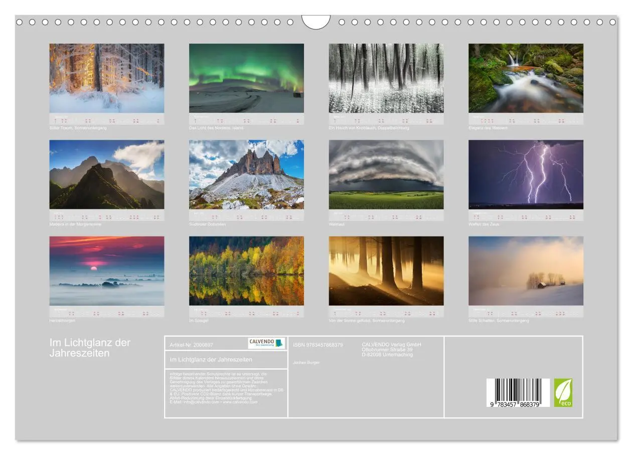 Bild: 9783457868379 | Im Lichtglanz der Jahreszeiten (Wandkalender 2026 DIN A3 quer),...