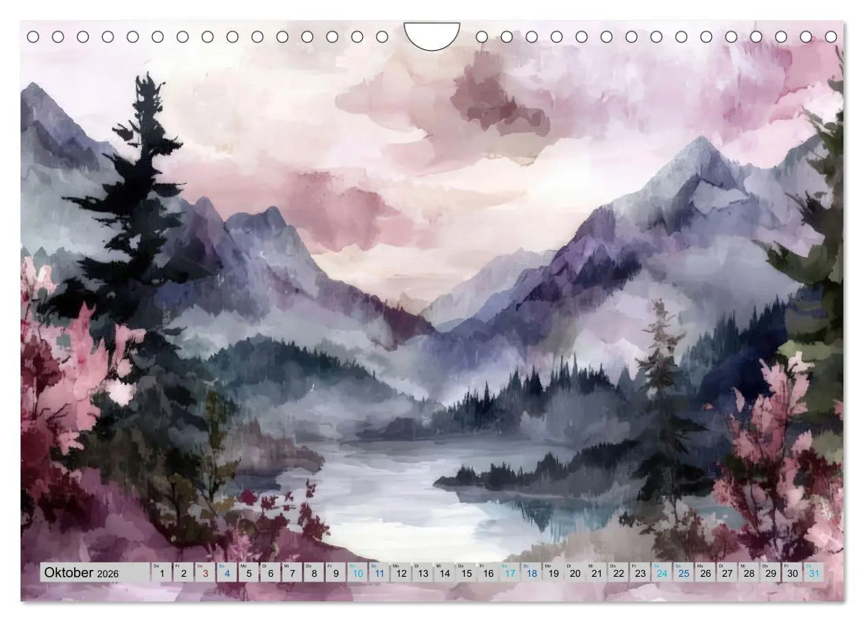 Bild: 9783516648379 | Farbige Bergwelten (Wandkalender 2026 DIN A4 quer), CALVENDO...