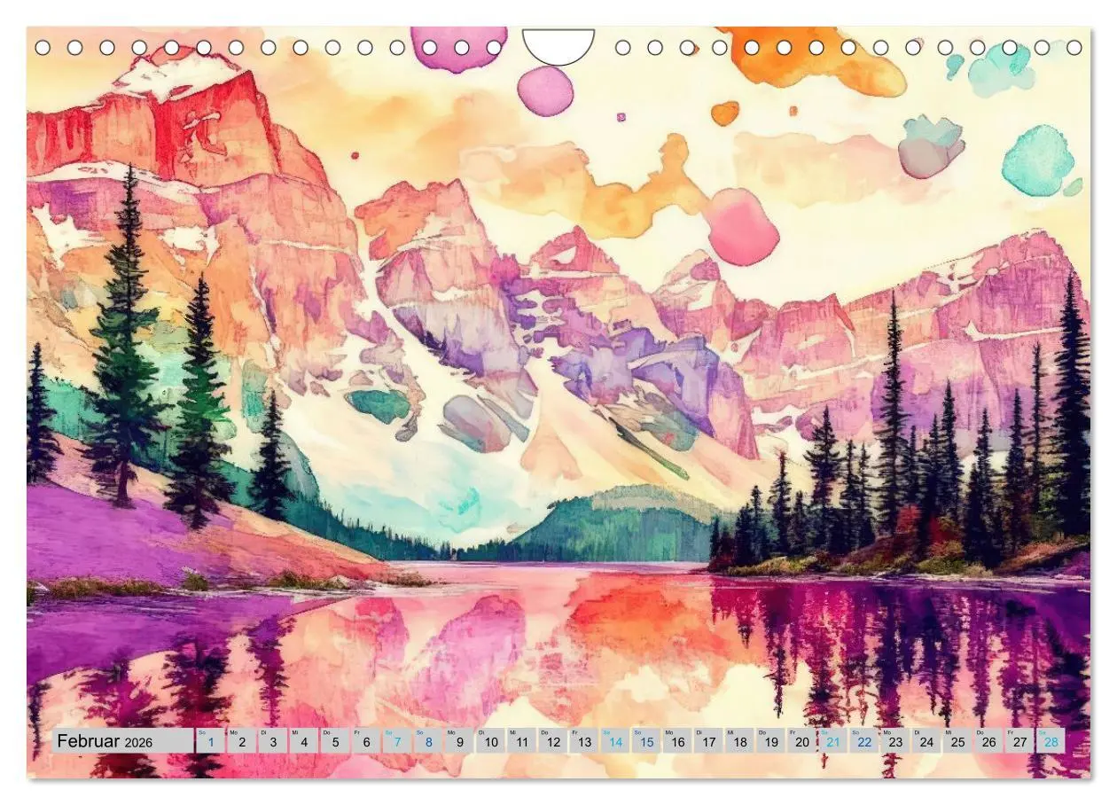 Bild: 9783516648379 | Farbige Bergwelten (Wandkalender 2026 DIN A4 quer), CALVENDO...