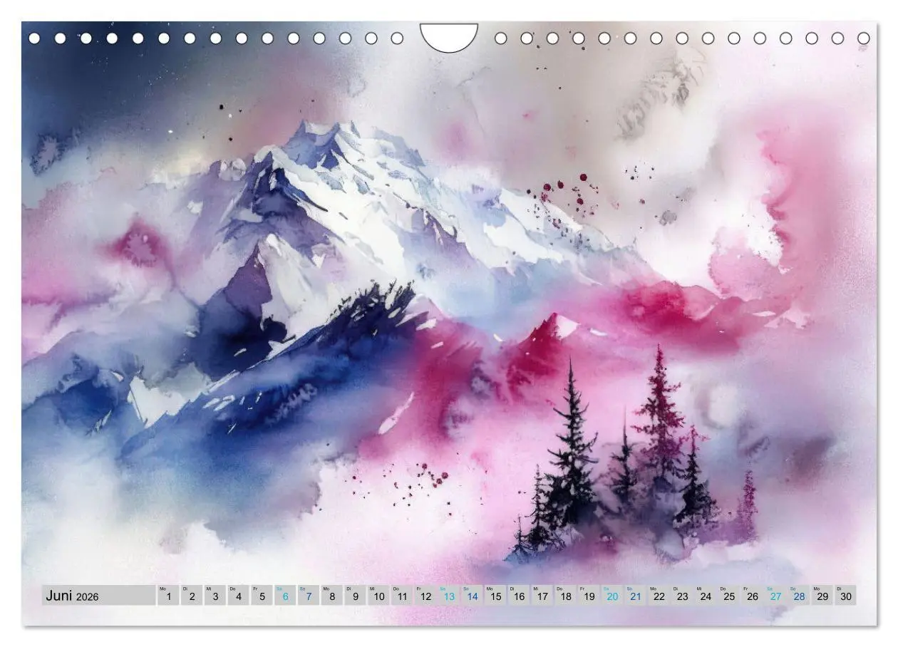 Bild: 9783516648379 | Farbige Bergwelten (Wandkalender 2026 DIN A4 quer), CALVENDO...