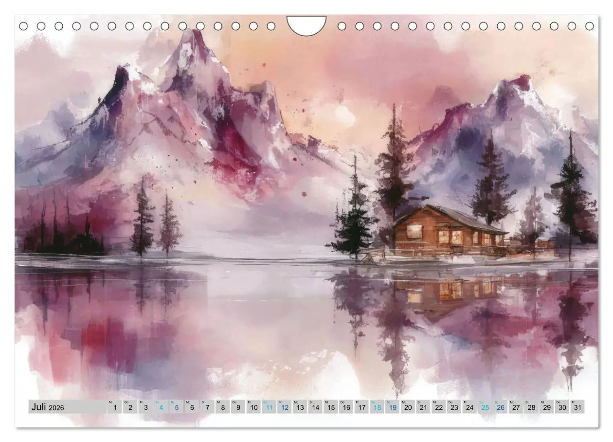 Bild: 9783516648379 | Farbige Bergwelten (Wandkalender 2026 DIN A4 quer), CALVENDO...