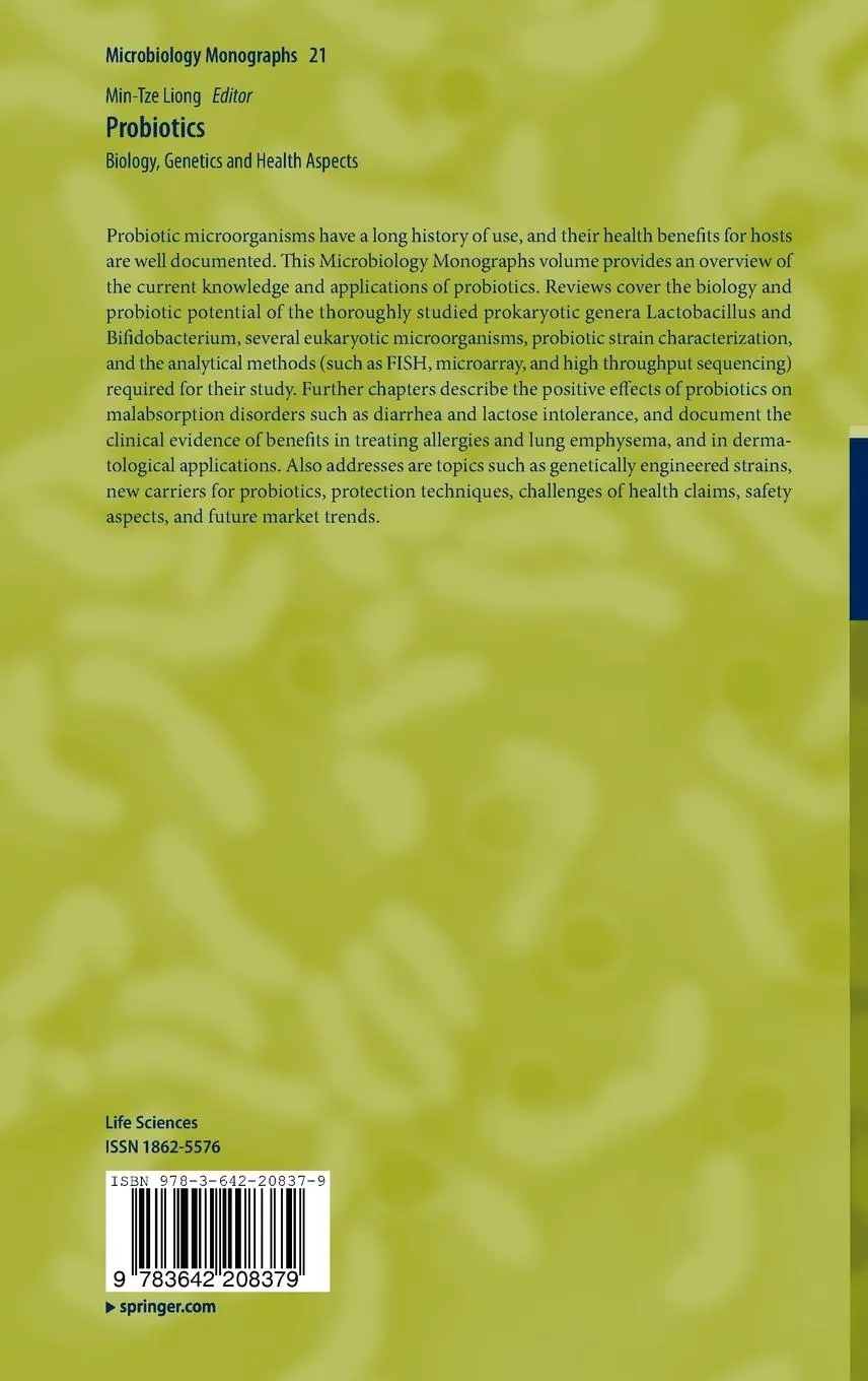 Rückseite: 9783642208379 | Probiotics | Biology, Genetics and Health Aspects | Min-Tze Liong | x