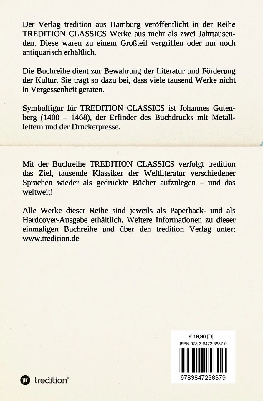 Rückseite: 9783847238379 | Ut de Franzosentid/Aus der Franzosenzeit | Fritz Reuter | Taschenbuch
