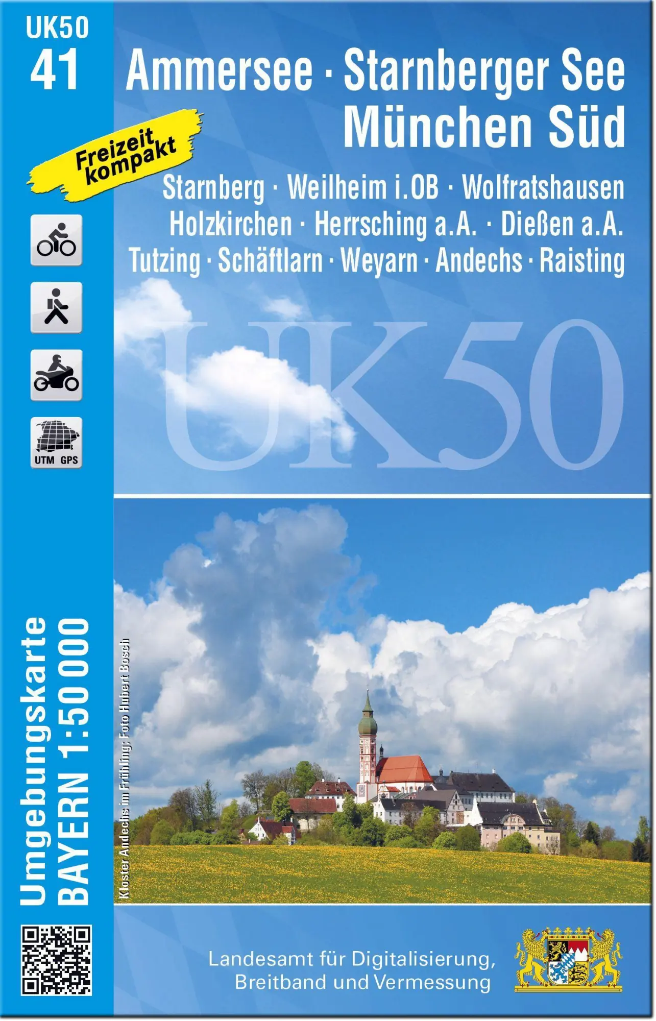 Cover: 9783899338379 | Ammersee, Starnberger See, München-Süd 1 : 50 000 (UK50-41) | Deutsch