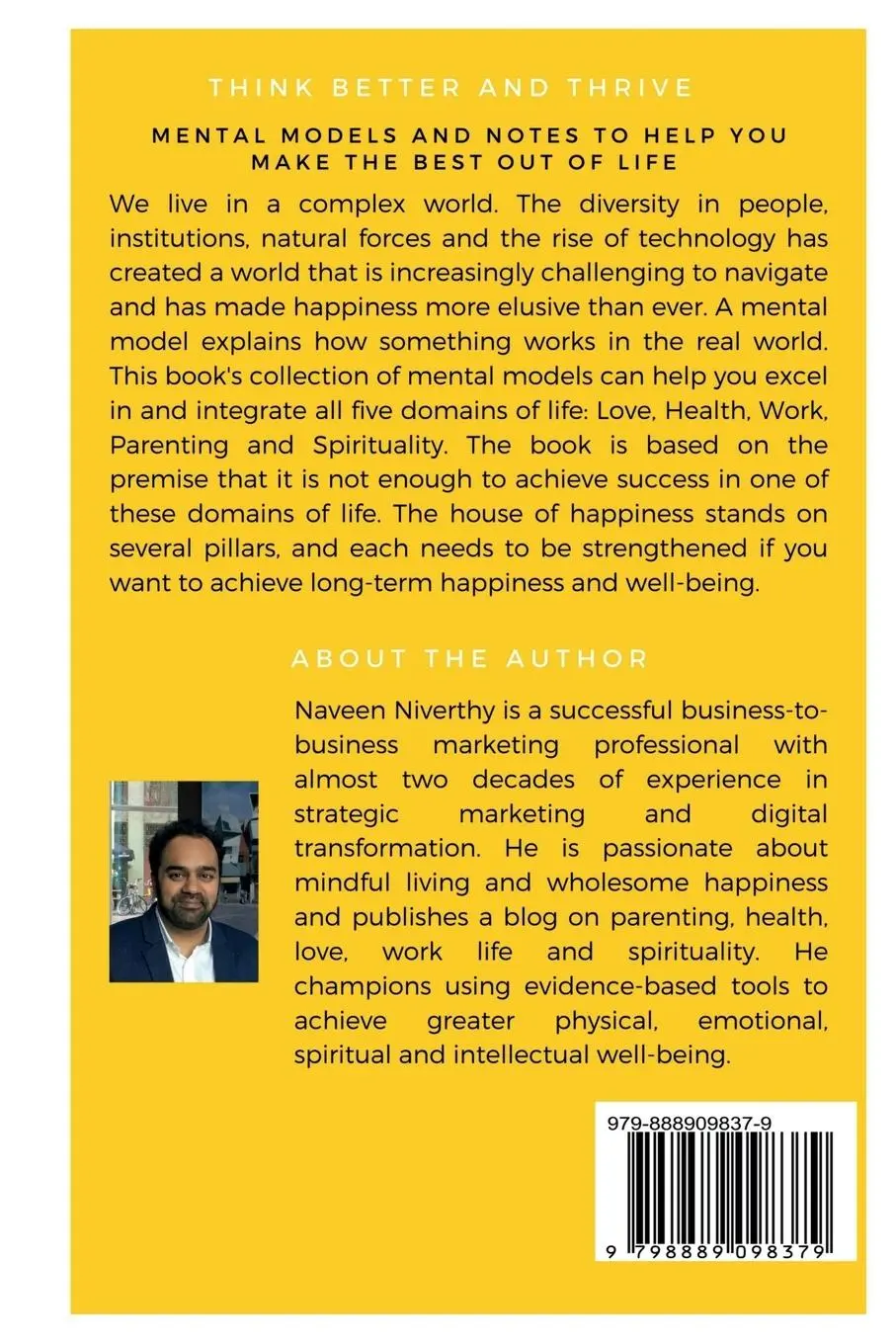 Rückseite: 9798889098379 | Think Better and Thrive | Naveen Niverthy | Taschenbuch | Englisch