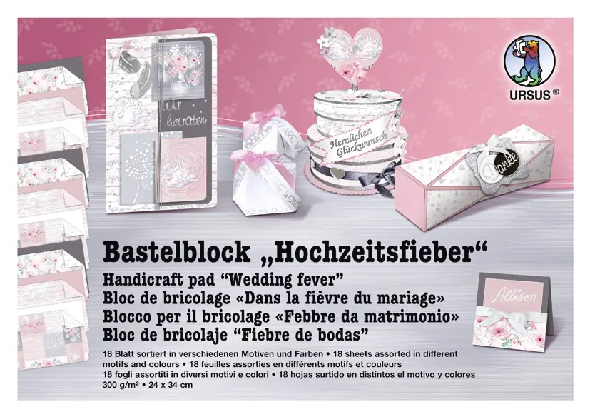 URSUS Bastelblock "Hochzeitsfieber"